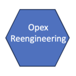 hexegon with the words opex reengineering