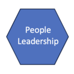 hexegon with the words People Leadership on it